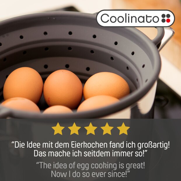 Coolinato faltbares Silikon-Sieb 16 cm rot