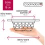 Coolinato faltbares Silikon-Sieb 16 cm rot
