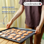 Coolinato Silikon Backmatte mit Rand Set 2tlg. 36,5 x 27 cm GRAU, inkl. 4 Rezepten
