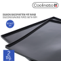 Coolinato Silikon Backmatte mit Rand Set 2tlg. 36,5 x 27 cm GRAU, inkl. 4 Rezepten