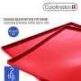 Coolinato Silikon Backmatte mit Rand Set 2tlg. 36,5 x 27 cm ROT, inkl. 4 Rezepten