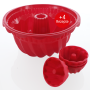 Coolinato 5pc silicone baking mould, Gugelhupf, RED