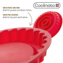 Coolinato 5pc silicone baking mould, Tartes, RED