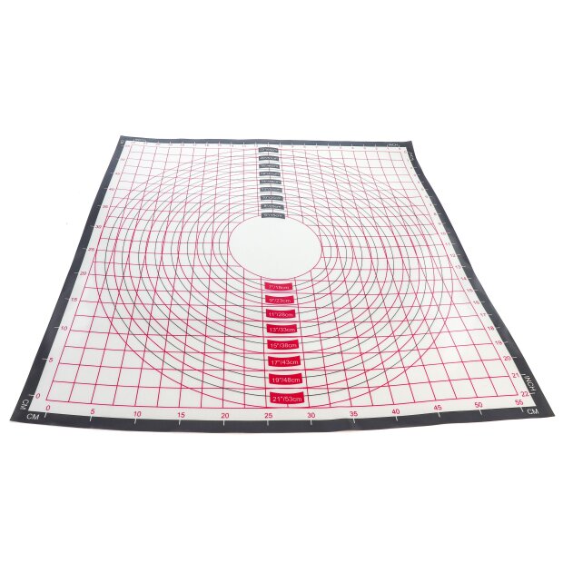 Coolinato Silikon Teigroller und Backmatten Set 2tlg. GRAU