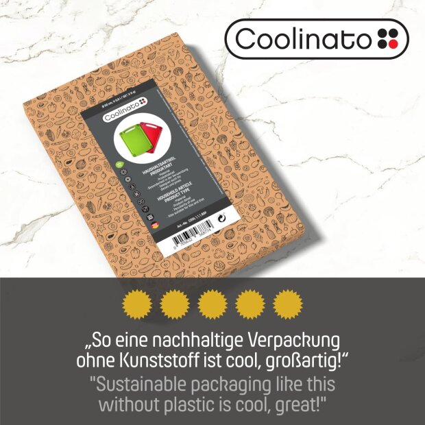Coolinato 2tlg Set Schneidebretter 29x20cm rot/grün