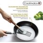 Coolinato 2pc silicone cooking spoon set, acacia wood