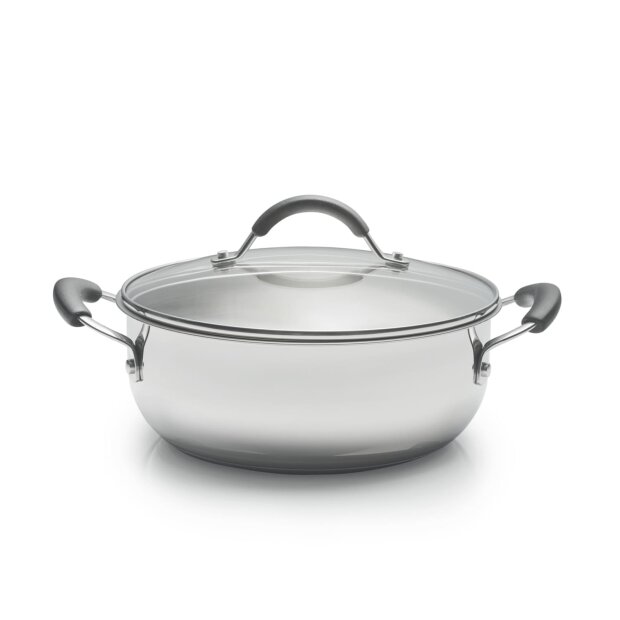 Coolinato Grossraumpfanne 24cm / 3,8l aus Edelstahl – unbeschichtet