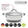 Coolinato Grossraumpfanne 24cm / 3,8l aus Edelstahl – unbeschichtet