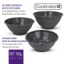 Coolinato foldable silicone bowl 3pc set GREY