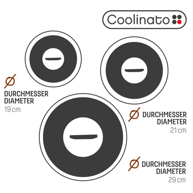 Coolinato Set 3tlg Silikon Frischhaltedeckel